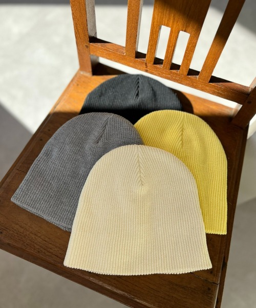 CIAOPANIC(チャオパニック)の「リブ編みニットビーニー(ニットキャップ/ビーニー・レディース・ブラック/グレー/オフホワイト/イエロー・FREE)」の5枚目の写真