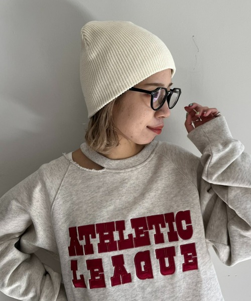 CIAOPANIC(チャオパニック)の「リブ編みニットビーニー(ニットキャップ/ビーニー・レディース・ブラック/グレー/オフホワイト/イエロー・FREE)」の9枚目の写真