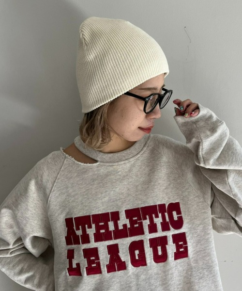 CIAOPANIC(チャオパニック)の「リブ編みニットビーニー(ニットキャップ/ビーニー・レディース・ブラック/グレー/オフホワイト/イエロー・FREE)」の10枚目の写真