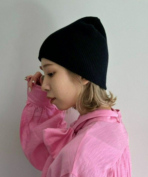 CIAOPANIC(チャオパニック)の「リブ編みニットビーニー(ニットキャップ/ビーニー・レディース・ブラック/グレー/オフホワイト/イエロー・FREE)」の19枚目の写真