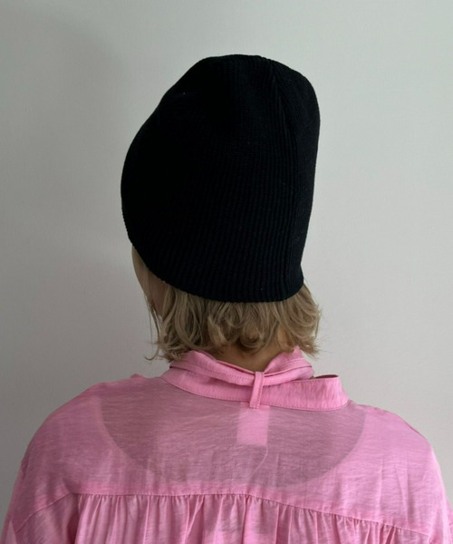 CIAOPANIC(チャオパニック)の「リブ編みニットビーニー(ニットキャップ/ビーニー・レディース・ブラック/グレー/オフホワイト/イエロー・FREE)」の20枚目の写真