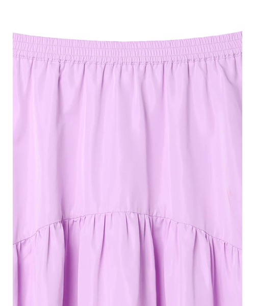 earth music&ecology（アースミュージックアンドエコロジー）の「オーバル切替ティアードスカート（スカート・レディース・ライトカーキ/ライトパープル/オフホワイト/ブラック・FREE）」の14枚目の写真