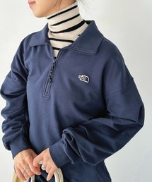 THE NORTH FACE(ザ・ノースフェイス)/ハーフジップ ワンポイント オーバーサイズ スウェットプルオーバー/HALF ZIP UP SWEATSHIRTS