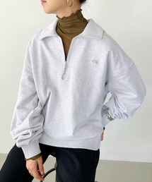 THE NORTH FACE(ザ・ノースフェイス)/ハーフジップ ワンポイント オーバーサイズ スウェットプルオーバー/HALF ZIP UP SWEATSHIRTS