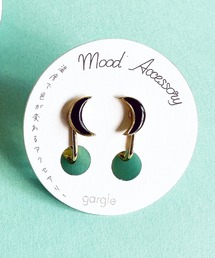 gargle ガーグル:ムードツキ　温度によって色がかわる　温度変化 月イヤリング