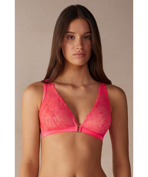 Intimissimi(インティミッシミ)の「Pure Joy トライアングルブラ(ブラジャー・レディース・ホワイト×ブラック/ピンク・75B/75C/80B/80C/85B)」の3枚目の写真