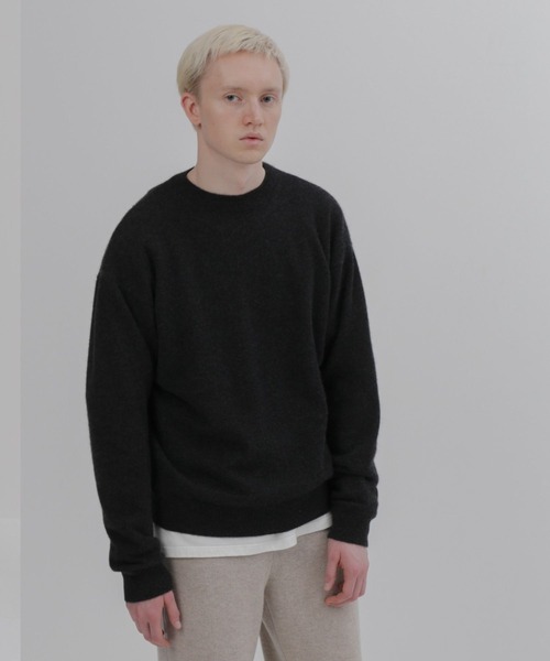 UNDECORATED(アンデコレイテッド)の「UNDECORATED アンデコレイテッド / Cashmere Knit Sweater カシミヤニットセーター / UDF23804(ニット/セーター・メンズ・グレイッシュベージュ/ベージュ/チャコールグレー・2/3/0)」の6枚目の写真