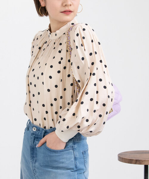 値下！完売品　NOLLEY'S ギャザードットブラウス NOLLEY'S（ノーリーズ）の「ギャザードットブラウス（シャツ