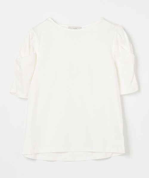 ANY（エニィ）の「シルケットスムース ツイストタックスリーブトップス（Tシャツ/カットソー・レディース・グレー系/ベージュ系/グリーン系/ライトグリーン系/オールドローズ系/アイボリー系・2/3）」の22枚目の写真