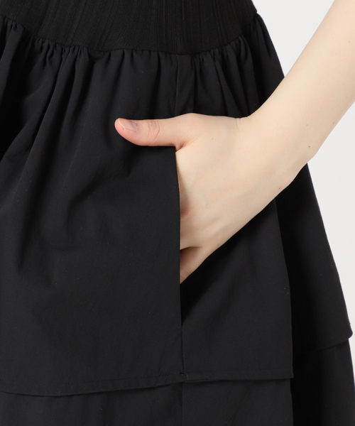 Venit RANDOM RIB×RECYCLED NYLONワンピース 白 - メルカリ