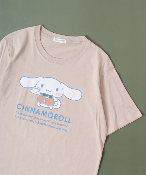 sanrio(サンリオ)の「sanrio プリント半袖 Tシャツ(Tシャツ/カットソー・レディース・チャコール/グレー系その他2/グレー系その他3/オレンジ/ネイビー/ベージュ/ホワイト/レッド/グリーン/ホワイト系その他/ホワイト系その他3/ホワイト系その他2/ブラック系その他/杢グレー/サックスブルー/グレー系その他/ブルー系その他2/ブルー系その他3/ブルー系その他4/ブラック/ブルー系その他/ネイビー系/ブラック系その他3/サックスブルー系/パープル系その他/グレー系その他4/パープル/ピンク系その他2/グレー系その他5/ホワイト系その他5/ホワイト系その他4/ブラック系その他2/ピンク系その他/オフホワイト/レッド系その他/ネイビー系1/ピンク系その他3/ピンク系その他4/ブラック系その他4・M/LL/L)」の1枚目の写真