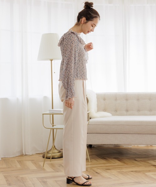 flower（フラワー）の「シャーリングブルームブラウス（シャツ/ブラウス・レディース・ピンク/ホワイト・FREE）」の11枚目の写真