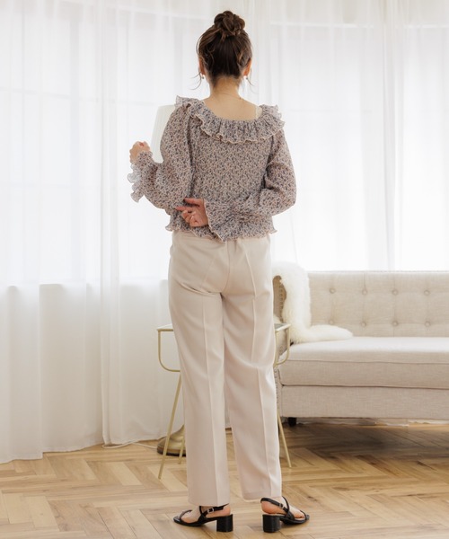 flower（フラワー）の「シャーリングブルームブラウス（シャツ
