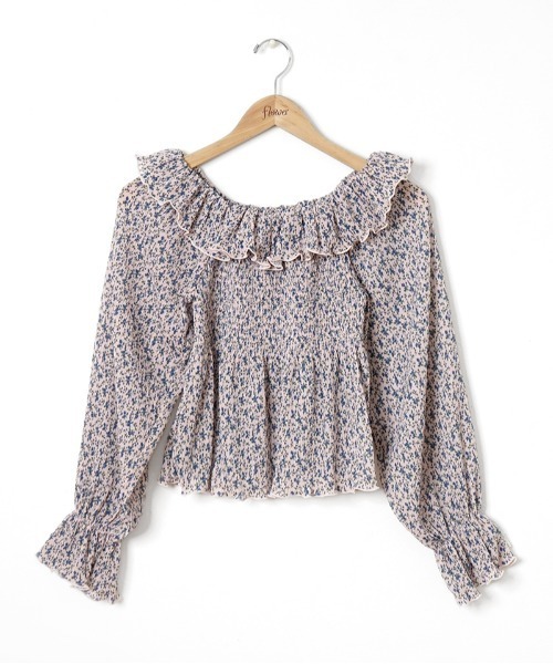 flower（フラワー）の「シャーリングブルームブラウス（シャツ/ブラウス・レディース・ピンク/ホワイト・FREE）」の16枚目の写真