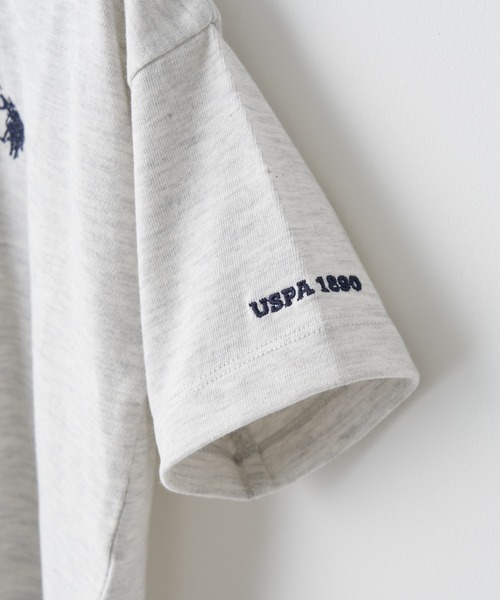 U.S. POLO ASSN.（ユーエスポロアッスン）の「【KIDS】【U.S. POLO ASSN/ユーエスポロアッスン】ワンポイント刺繍Tee（Tシャツ/カットソー・キッズ・ネイビー/アイボリー・120/140/100/150）」の8枚目の写真