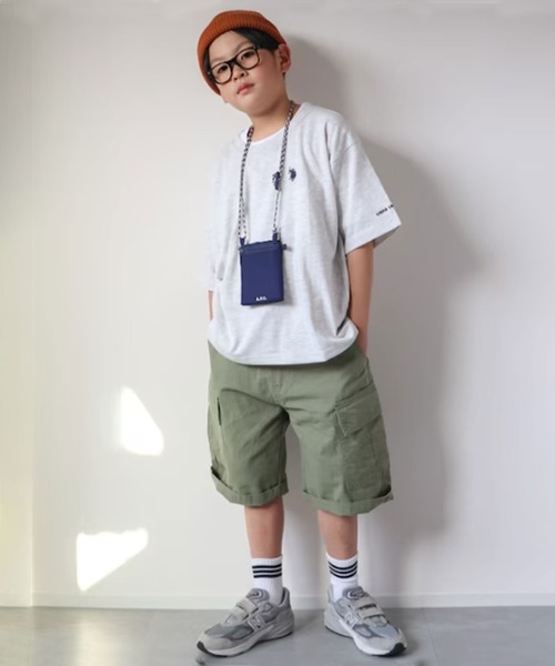 U.S. POLO ASSN.（ユーエスポロアッスン）の「【KIDS】【U.S. POLO ASSN/ユーエスポロアッスン】ワンポイント刺繍Tee（Tシャツ/カットソー・キッズ・ネイビー/アイボリー・120/140/100/150）」の10枚目の写真