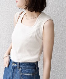 * 2WAY スクエアネック タンクトップ 24SS ◇