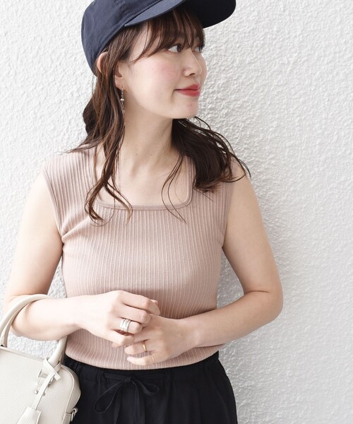 2WAY スクエアネック タンクトップ 24SS ◇（タンクトップ