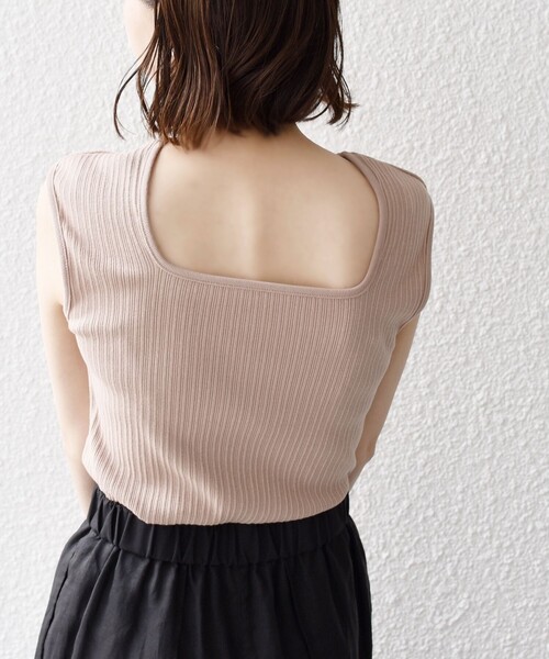 SHIPS（シップス）の「* 2WAY スクエアネック タンクトップ 24SS