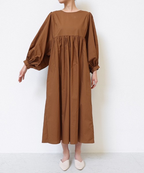 ESTNATION コットンタイプライターボリュームワンピース タイプライターボリュームワンピース（ワンピース）｜andme