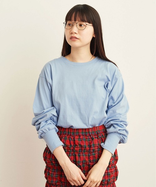 fig Ｌondon（フィグロンドン）の「puff LON T（Tシャツ/カットソー・レディース・チャコールグレー/サックスブルー/ホワイト/ミント・FREE）」の5枚目の写真