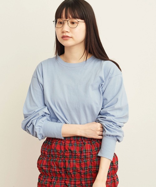 fig Ｌondon（フィグロンドン）の「puff LON T（Tシャツ/カットソー・レディース・チャコールグレー/サックスブルー/ホワイト/ミント・FREE）」の8枚目の写真
