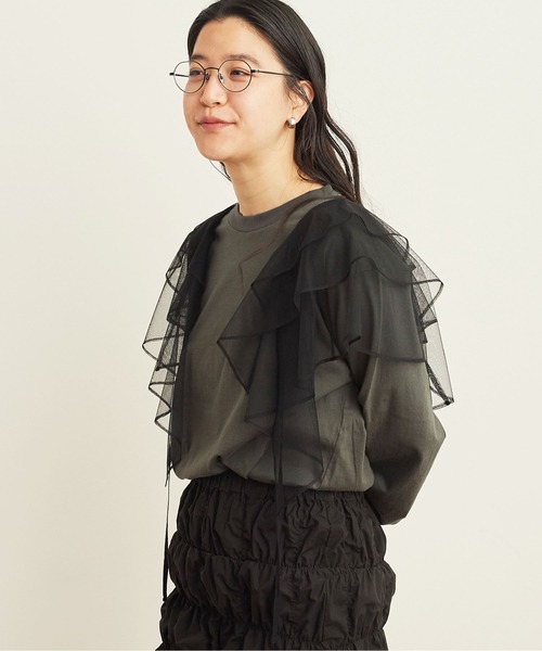 fig Ｌondon（フィグロンドン）の「puff LON T（Tシャツ/カットソー・レディース・チャコールグレー/サックスブルー/ホワイト/ミント・FREE）」の11枚目の写真