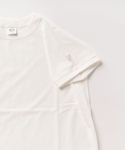SOMETHING（サムシング）の「【SOMETHING】モックネックＴシャツ（Tシャツ/カットソー・レディース・ホワイト・M/L）」の3枚目の写真