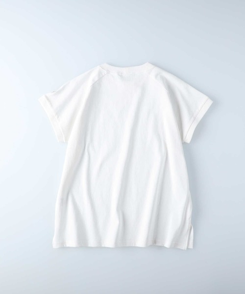 SOMETHING（サムシング）の「【SOMETHING】モックネックＴシャツ（Tシャツ/カットソー・レディース・ホワイト・M/L）」の4枚目の写真