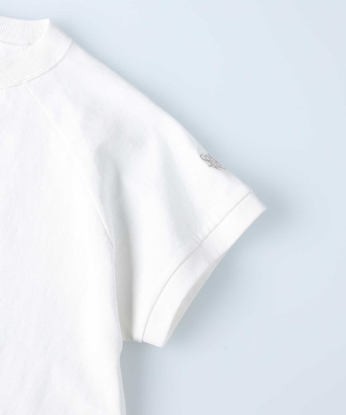 SOMETHING（サムシング）の「【SOMETHING】モックネックＴシャツ（Tシャツ/カットソー・レディース・ホワイト・M/L）」の5枚目の写真