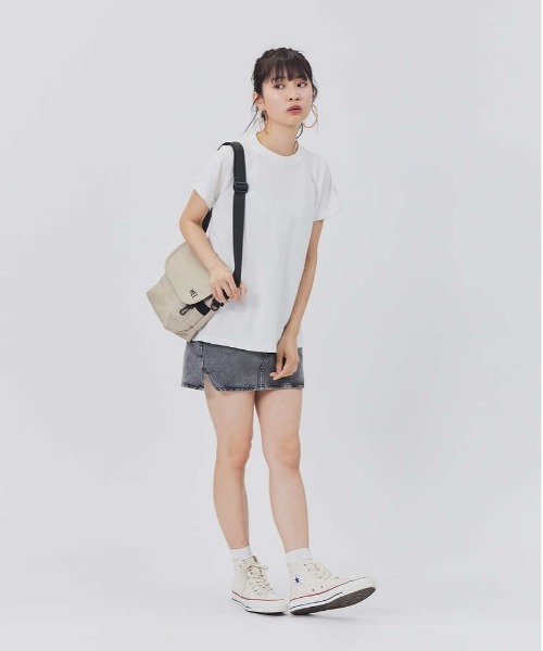 SOMETHING（サムシング）の「【SOMETHING】モックネックＴシャツ（Tシャツ/カットソー・レディース・ホワイト・M/L）」の9枚目の写真