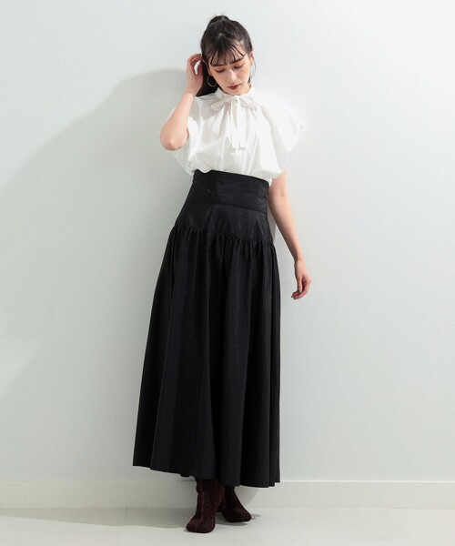 Ray BEAMS（レイビームス）の「Ray BEAMS / ボウタイ ボリューム シャツ（シャツ/ブラウス・レディース・ブラック/ホワイト・ONE SIZE）」の19枚目の写真