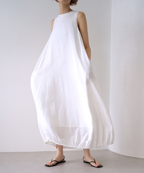 イエナ　SLOBE citron. ドット柄バルーンスリーブリボンワンピース イエナ SLOBE citron. ドット柄バルーンスリーブリボン