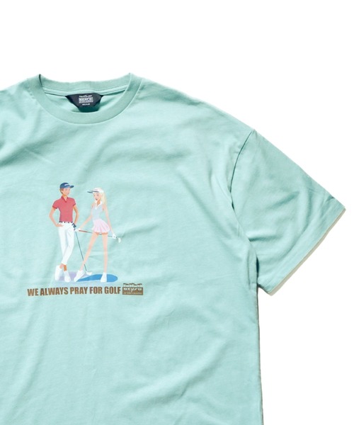 BENCH AT THE GREENE GOLF(ベンチアットザグリーンゴルフ)の「BENCH AT THE GREENE GOLF / gata グラフィック TEE(Tシャツ/カットソー・メンズ・ブラック/ホワイト/グリーン/ベージュ・MEDIUM/LARGE/X-LARGE)」の4枚目の写真