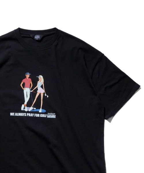 BENCH AT THE GREENE GOLF(ベンチアットザグリーンゴルフ)の「BENCH AT THE GREENE GOLF / gata グラフィック TEE(Tシャツ/カットソー・メンズ・ブラック/ホワイト/グリーン/ベージュ・MEDIUM/LARGE/X-LARGE)」の2枚目の写真