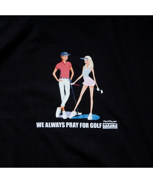 BENCH AT THE GREENE GOLF(ベンチアットザグリーンゴルフ)の「BENCH AT THE GREENE GOLF / gata グラフィック TEE(Tシャツ/カットソー・メンズ・ブラック/ホワイト/グリーン/ベージュ・MEDIUM/LARGE/X-LARGE)」の7枚目の写真