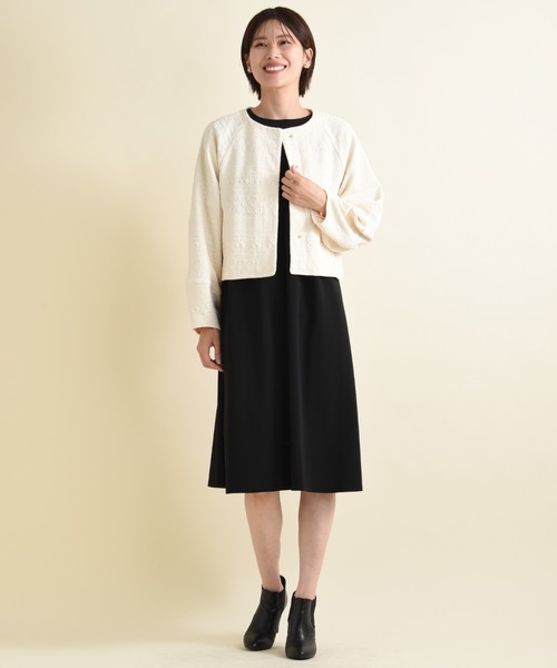 INTERPLANET（インタープラネット）の「カットジョーゼッバックプリーツワンピース（ワンピース・レディース・ピンク/ブラック/グレイッシュベージュ・FREE）」の11枚目の写真