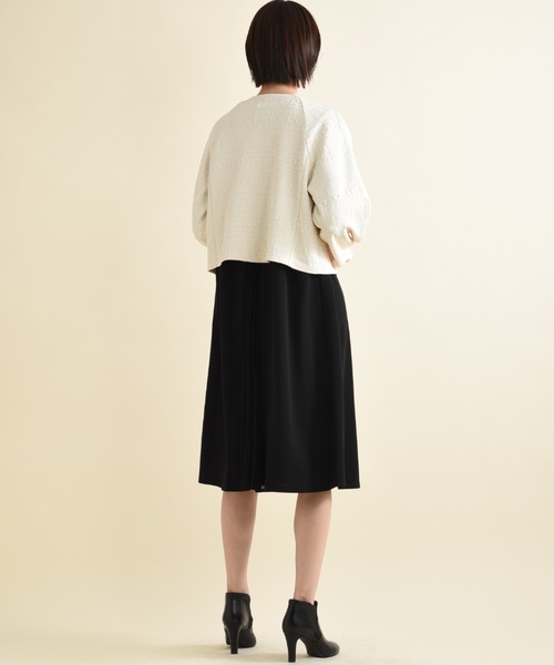 INTERPLANET（インタープラネット）の「カットジョーゼッバックプリーツワンピース（ワンピース・レディース・ピンク/ブラック/グレイッシュベージュ・FREE）」の13枚目の写真