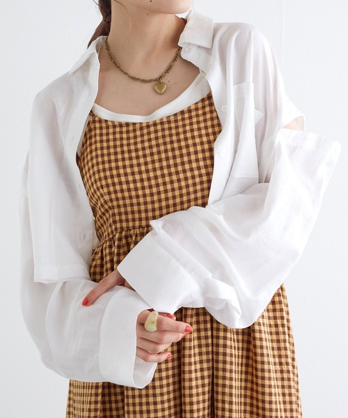 w closet（ダブルクローゼット）の「【2WAY】シアークロップドシャツ
