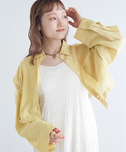 w closet（ダブルクローゼット）の「【2WAY】シアークロップドシャツ