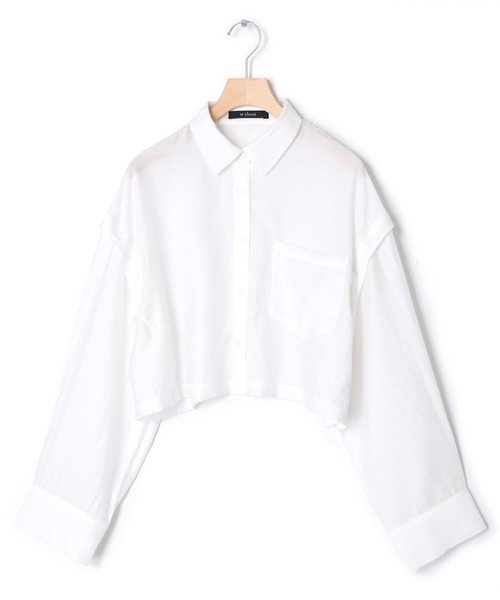w closet（ダブルクローゼット）の「【2WAY】シアークロップドシャツ