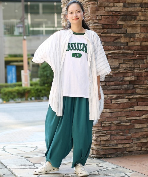 チチカカ(チチカカ)の「ピーチスキンエッグタックパンツ【大きいサイズ】(その他パンツ・レディース・マスタード/ブラウン/ブルーグリーン/ブラック・3L)」の7枚目の写真