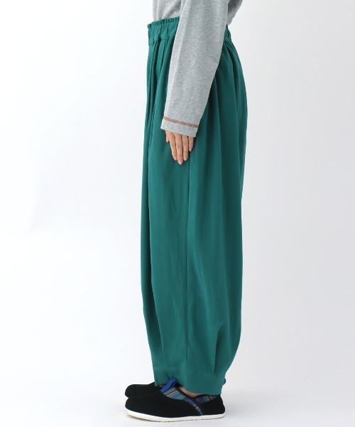 チチカカ(チチカカ)の「ピーチスキンエッグタックパンツ【大きいサイズ】(その他パンツ・レディース・マスタード/ブラウン/ブルーグリーン/ブラック・3L)」の13枚目の写真