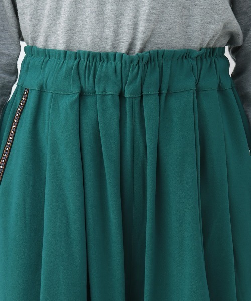 チチカカ(チチカカ)の「ピーチスキンエッグタックパンツ【大きいサイズ】(その他パンツ・レディース・マスタード/ブラウン/ブルーグリーン/ブラック・3L)」の15枚目の写真