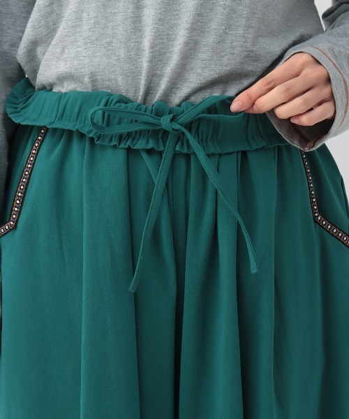 チチカカ(チチカカ)の「ピーチスキンエッグタックパンツ【大きいサイズ】(その他パンツ・レディース・マスタード/ブラウン/ブルーグリーン/ブラック・3L)」の16枚目の写真