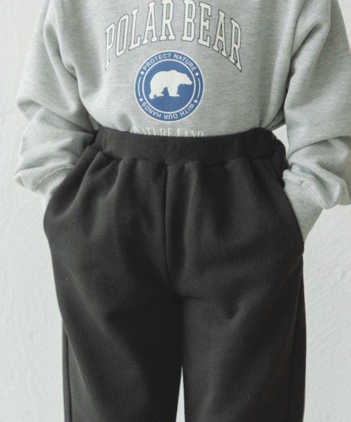 pairmanon(ペアマノン)の「キャンディ裾 総ゴム スウェットパンツ(スウェットパンツ・キッズ・ブラウン/ブラック/グレイッシュベージュ・130/140/110/90/150/120/100)」の4枚目の写真