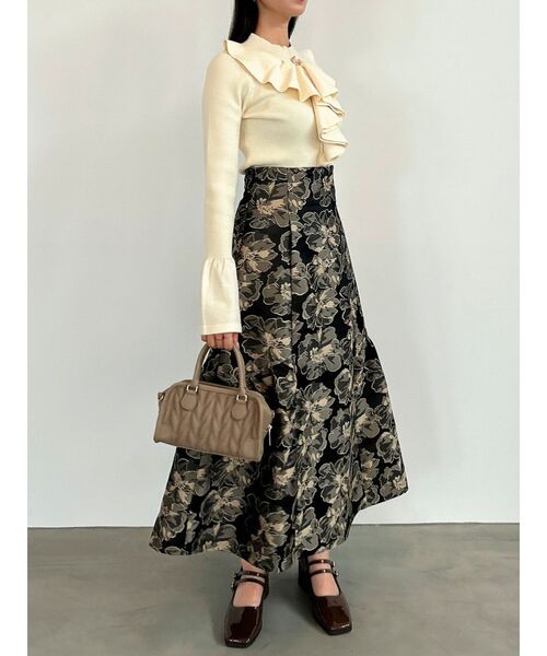 dazzlin（ダズリン）の「ジャボフレアスリーブニットトップス（ニット/セーター・レディース・アイボリー/ブラック/ブラウン・FREE）」の21枚目の写真