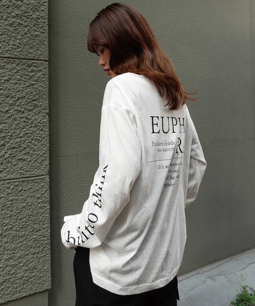 CORNERS(コーナーズ)の「袖ロゴシアーロンTEE(Tシャツ/カットソー・レディース・ホワイト/ピンク/チャコールグレー・M/FREE)」の4枚目の写真