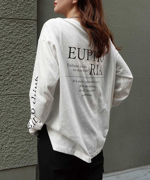 CORNERS(コーナーズ)の「袖ロゴシアーロンTEE(Tシャツ/カットソー・レディース・ホワイト/ピンク/チャコールグレー・M/FREE)」の6枚目の写真