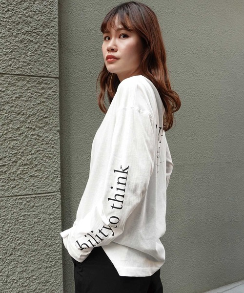 CORNERS(コーナーズ)の「袖ロゴシアーロンTEE(Tシャツ/カットソー・レディース・ホワイト/ピンク/チャコールグレー・M/FREE)」の14枚目の写真